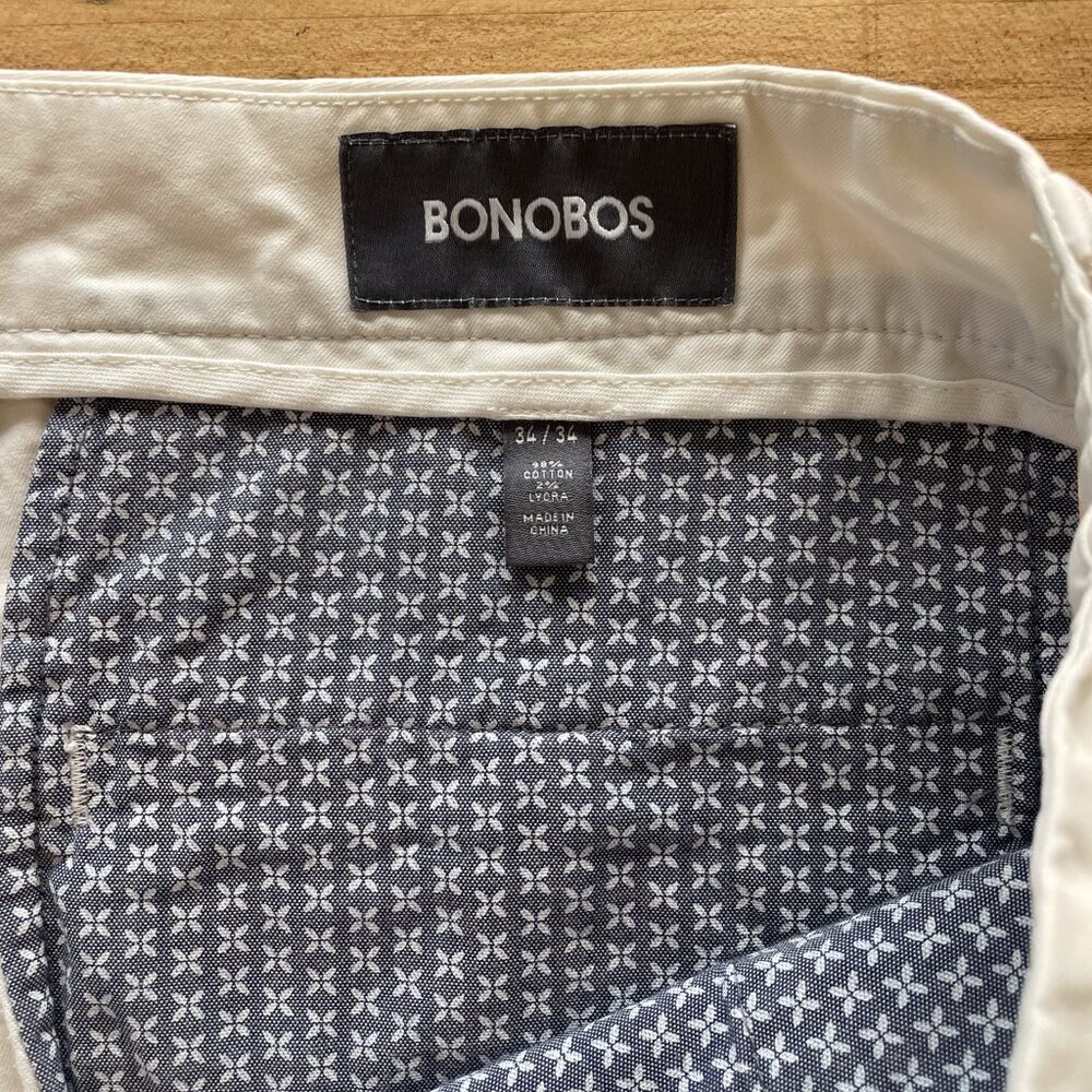 Bonobos Washed-Soft Chino Pants - Men's Size 34x32 (White)